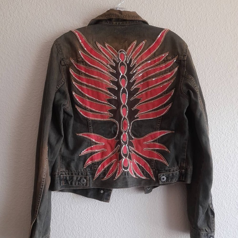HP Vintage Guess Embellished Denim Jacket